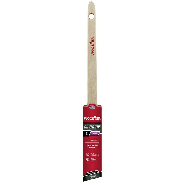 Wooster 1" Thin Angle Sash Paint Brush, Silver CT Polyester Bristle 52240010